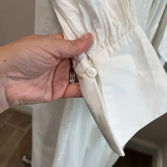 Free People White Charlie Belted Shirtdress Size XS - Picture 6 of 14